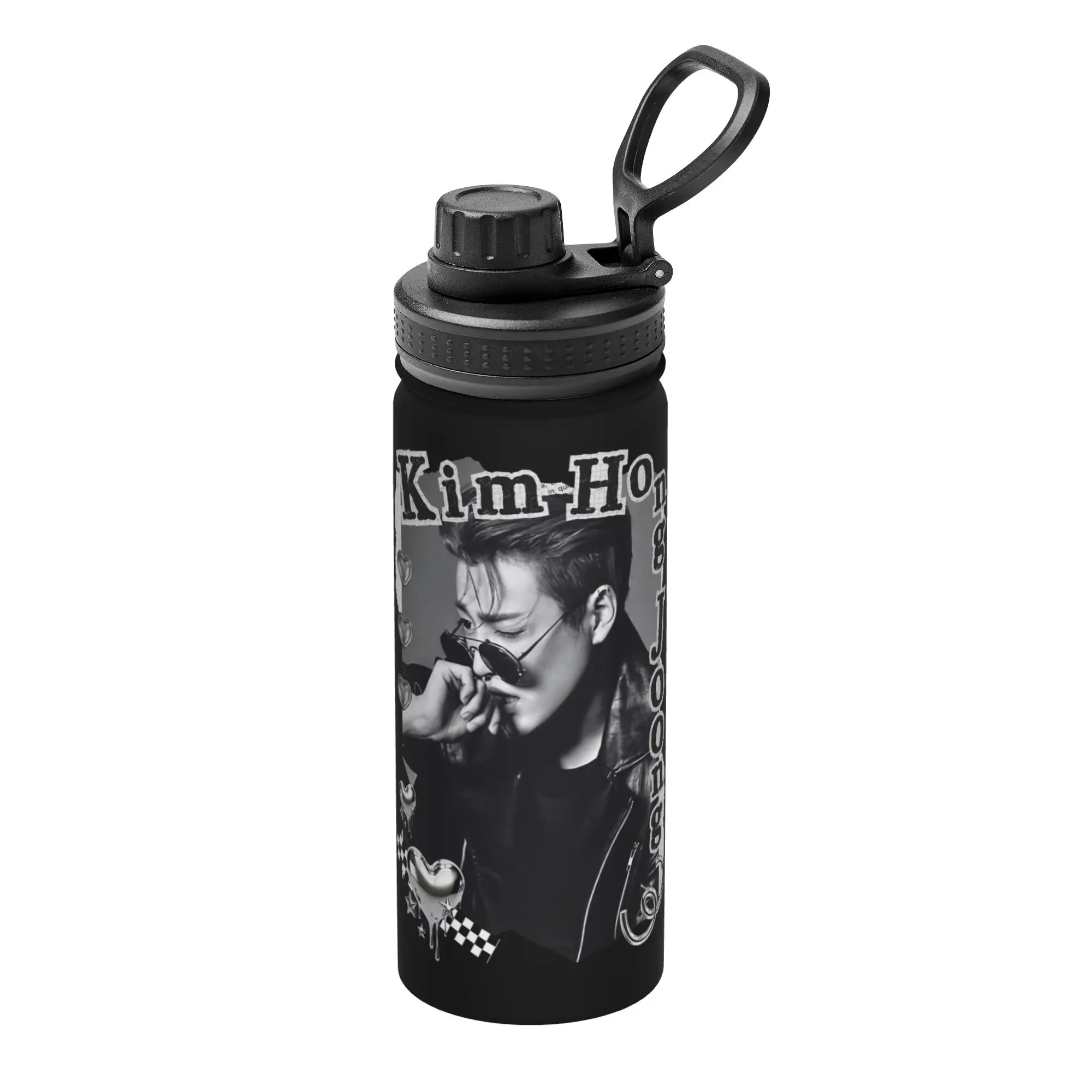 Kpop Boy Group A-Ateez Hongjoong 18OZ Sports Insulated Kettle  Coffee Cups Vacuum Flask Car Mug Hot Cold Drink