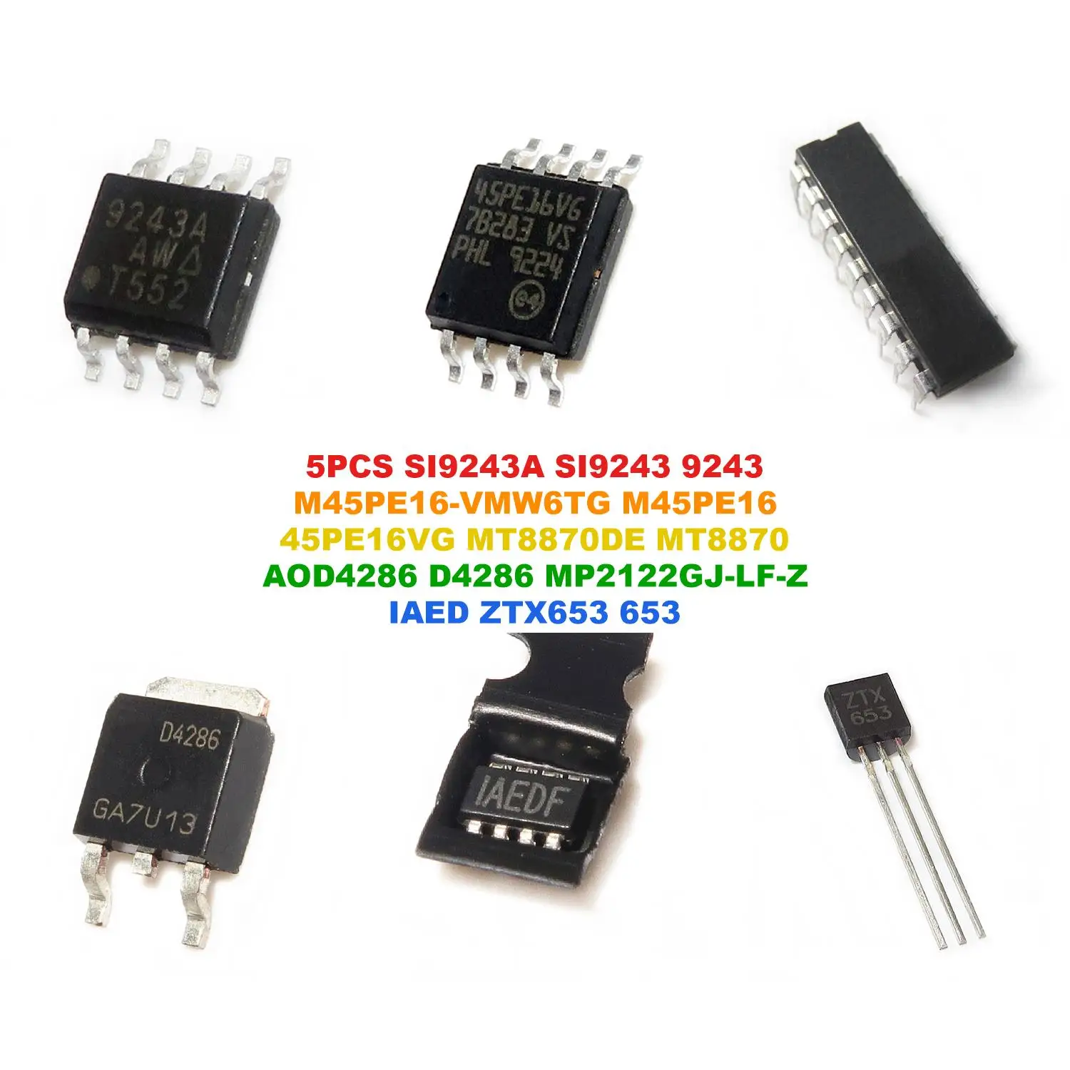 SI9243A SI9243 9243 M45PE16-VMW6TG M45PE16 45PE16VG MT8870DE MT8870 AOD4286 D4286 MP2122GJ-LF-Z IAED ZTX653 653
