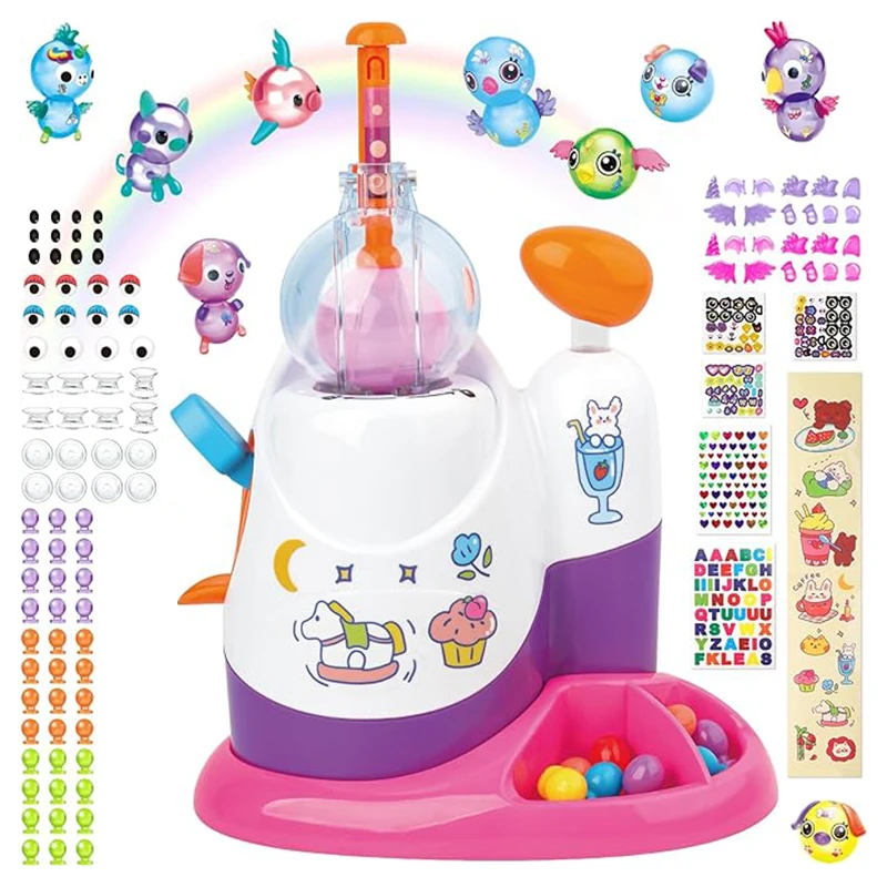 DIY Inflatable Toy Set Creative Handmade Balloon Inflator Machine for Kids Magical Bobo Sticky Balloon Craft Kits for Beginners