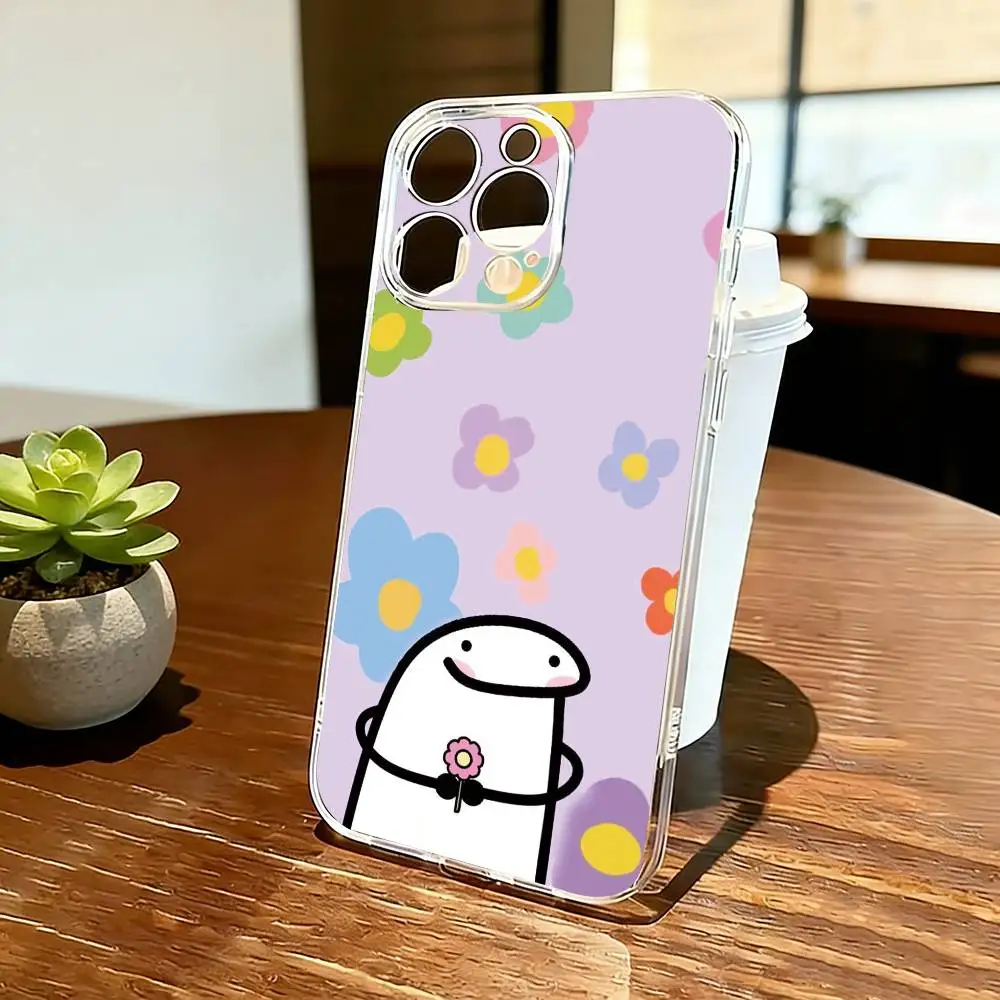 

Cute Celular Flork Funny Phone Case Transparent Silicone Soft For iPhone 17 16 15 14 13 12 11 Mini Pro Max Plus