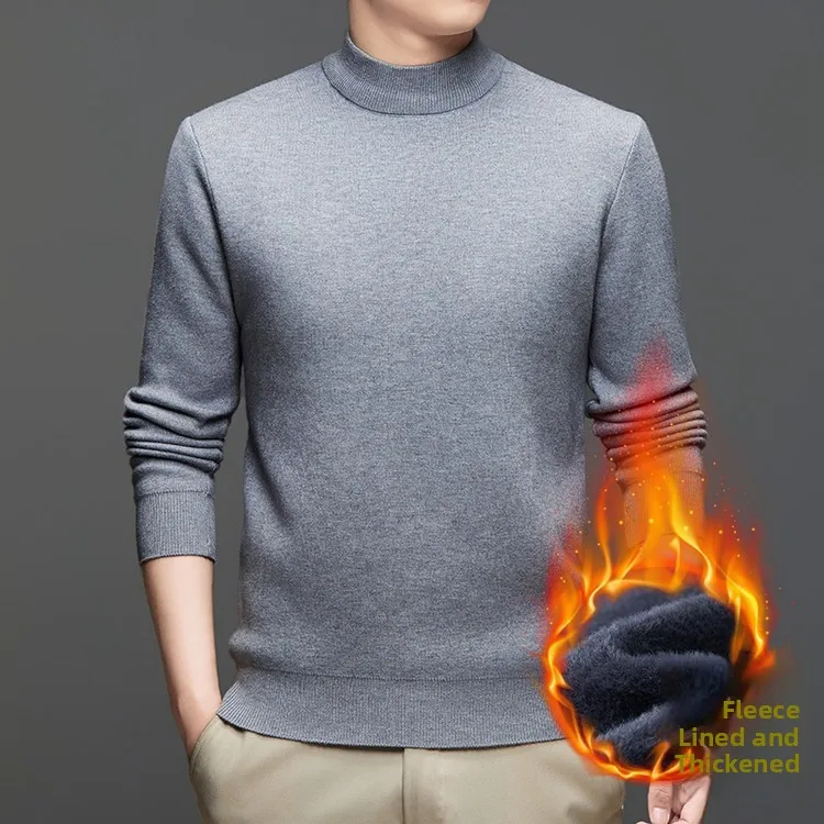 

Уютный вязаный свитер из волокна Coolmax для зимы, повседневный, стандартного кроя, с длинными рукавами, для делового и повседневного стиля