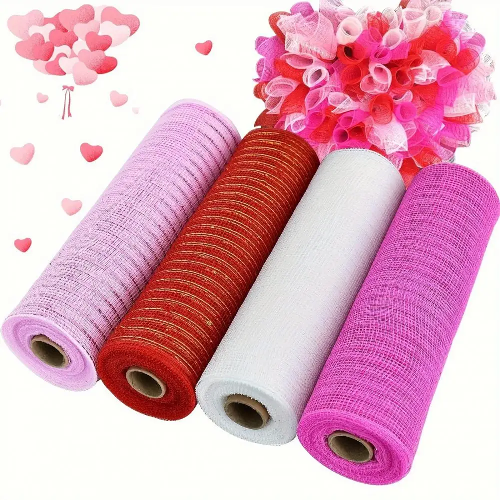 الشريط الزخرفية عيد الميلاد الشريط احتفالي عيد الميلاد بولي شبكة الشريط Diy بها بنفسك إكليل الحرف الطرف الديكور 10 بوصة X 10 ياردة