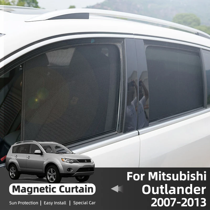 

For Mitsubishi Outlander EX 2007-2011 2012 2013 Car Sunshade Magnetic Front Windshield Curtain Rear Side Window Sun Shade Visor