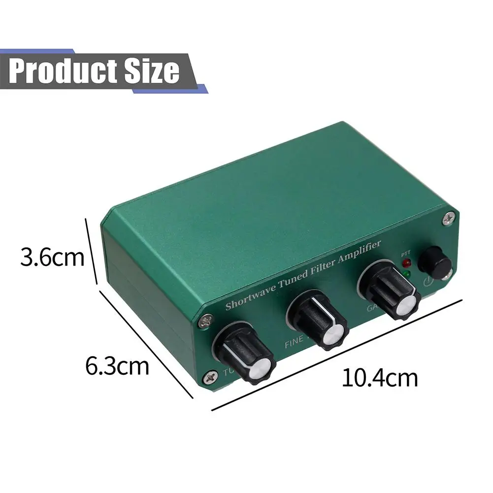 Shortwave Tuned Receiver 3MHz to 30MHz with Tunable Filter Center Frequency Adjustable Gain and RX/TX Signal Pass-Through