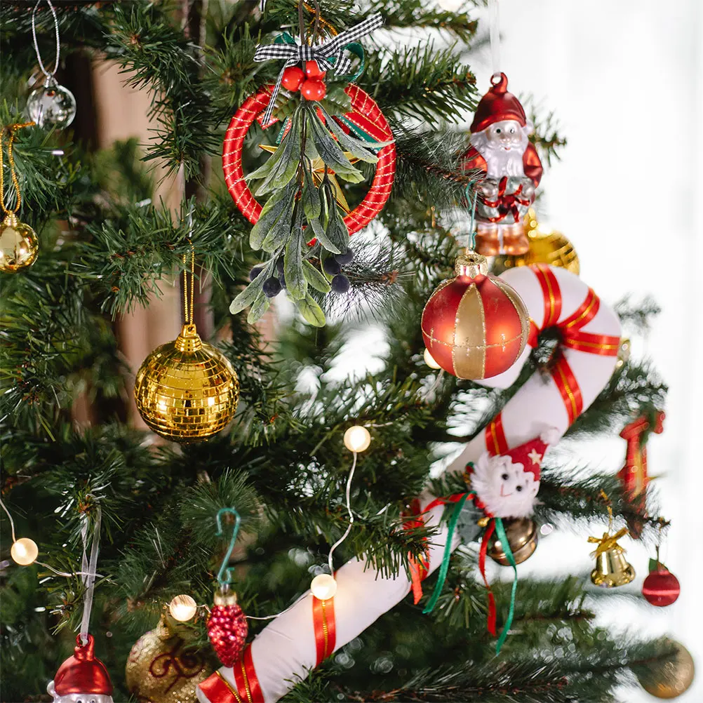 

2 Pcs Simulated Branches Ornament Tree Decorations Christmas Faux Berry Door Swag Plastic Chistmas Stems