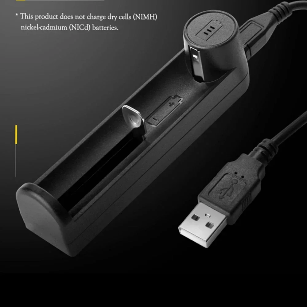 Deligreen 18650 Battery Charger Glare Flashlight Smart for 21700 26650 16340 14500 13440 Lithium LFP Li-ion Batteries USB Plug