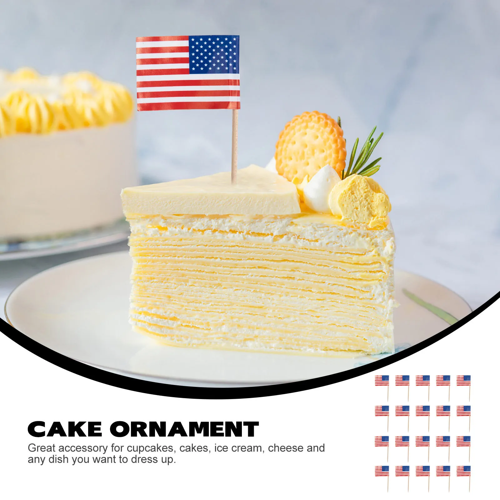 100pcs National Flag Decorative Picks Fine Paper Toothpick Flags For Cake Cupcake Dessert Fruit Appetizer American Style Bar