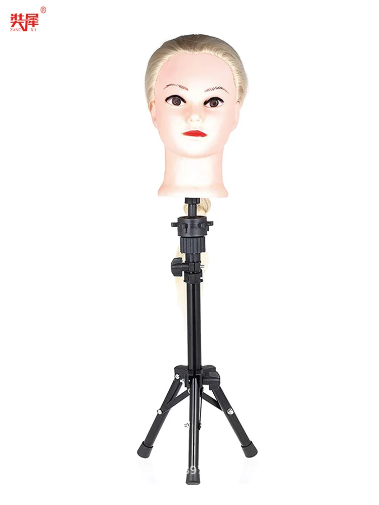 Cheap Canvas Head Clamp Bracket Doll Head Support Wig Stand For Wig Make Training Mannequin Head Tripod Holder Wig Accessories