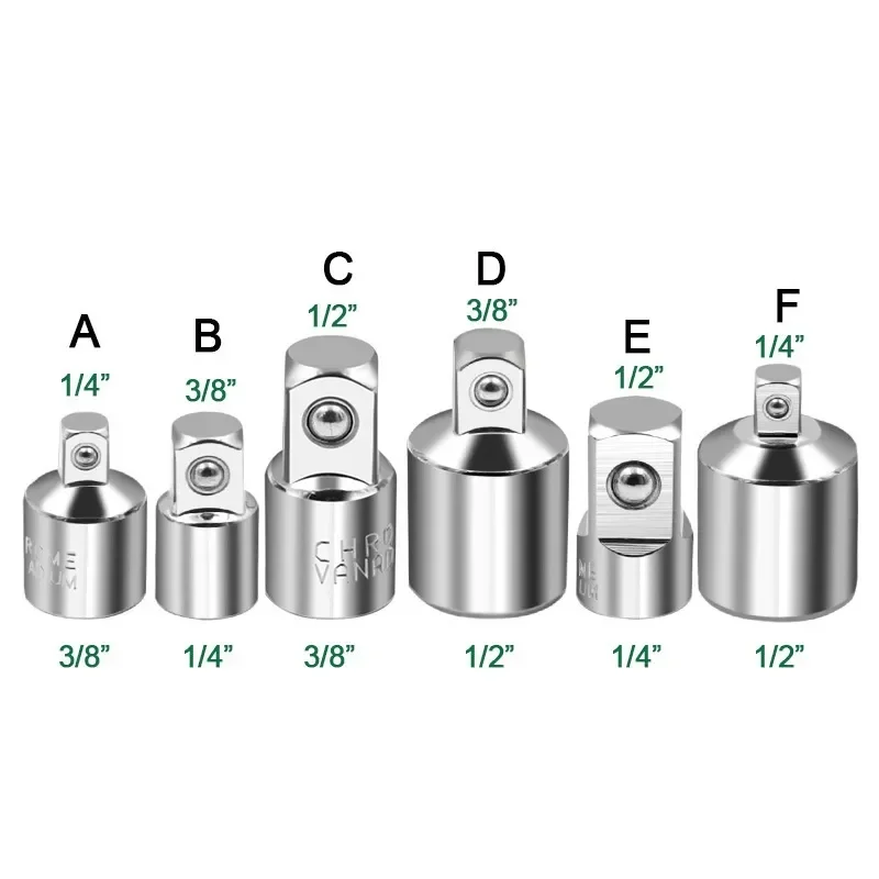 Imagem -02 - Adaptador de Soquete Catraca Chave Adaptador Chrome Vanádio Aço Grande Fly Mosca Média Mosca Pequena Cr-v