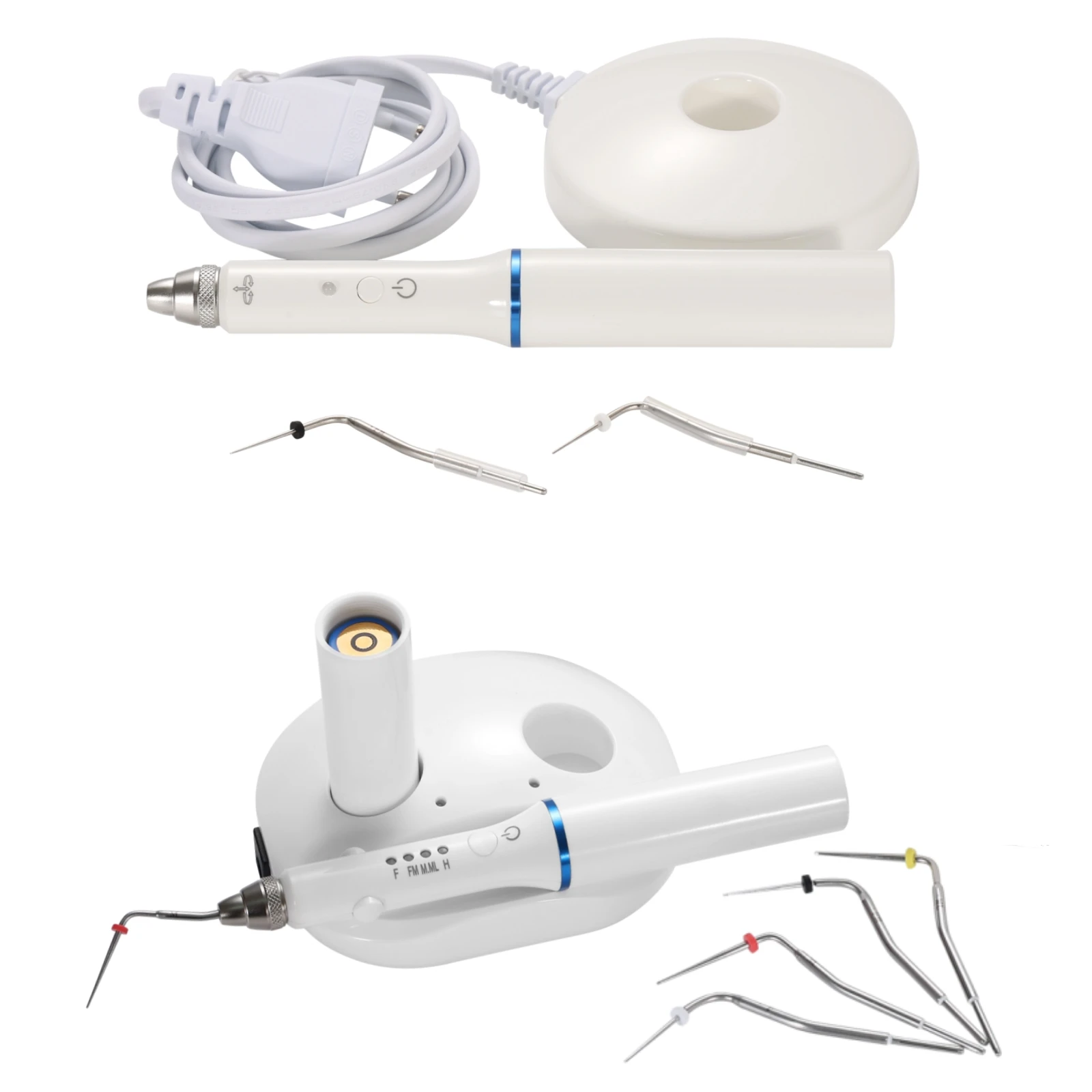 歯科用ワイヤレスコードレスガッタパーチャ充填システム-エンド加熱ペン-2-4チップ-充電式-ダブル充電