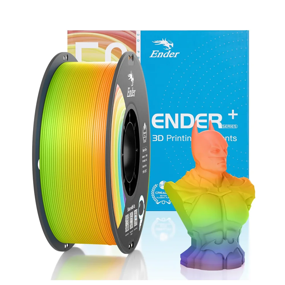 Creality Ender PLA + Rainbow 3D Printer Filament 1kg Spool 1.75mm Rainbow PLA+ Plus Pro Filament Toughness Upgraded