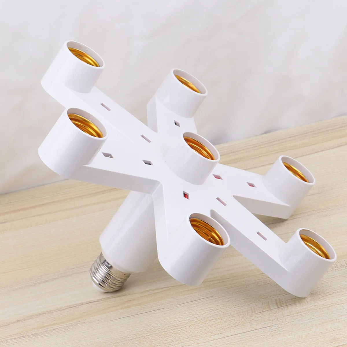 7 Heads E27 Lamp Base Sturdy Trustworthy Tool Ideal for E27 Bulbs Home Lighting 7 Heads Light Base Light Bases