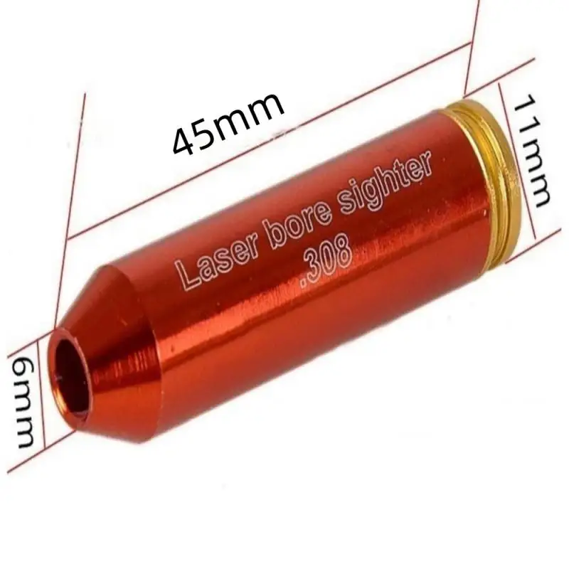 Red Laser Bore Sighter Training Boresighter For 12GA 20GA .223 .308 7.62 9mm Caliber Zeroer Calibrator Red Dot Lasers