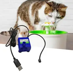 Water Pump Powerful Solid Mini Lightweight Convenient Splash-proof Easily Cleaning LED Light Pet Cat Water Fountain Motor