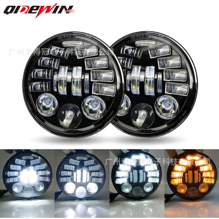 7 inch caterpillar wrangler headlight h4 near and far integrated modified double lens car led headlight