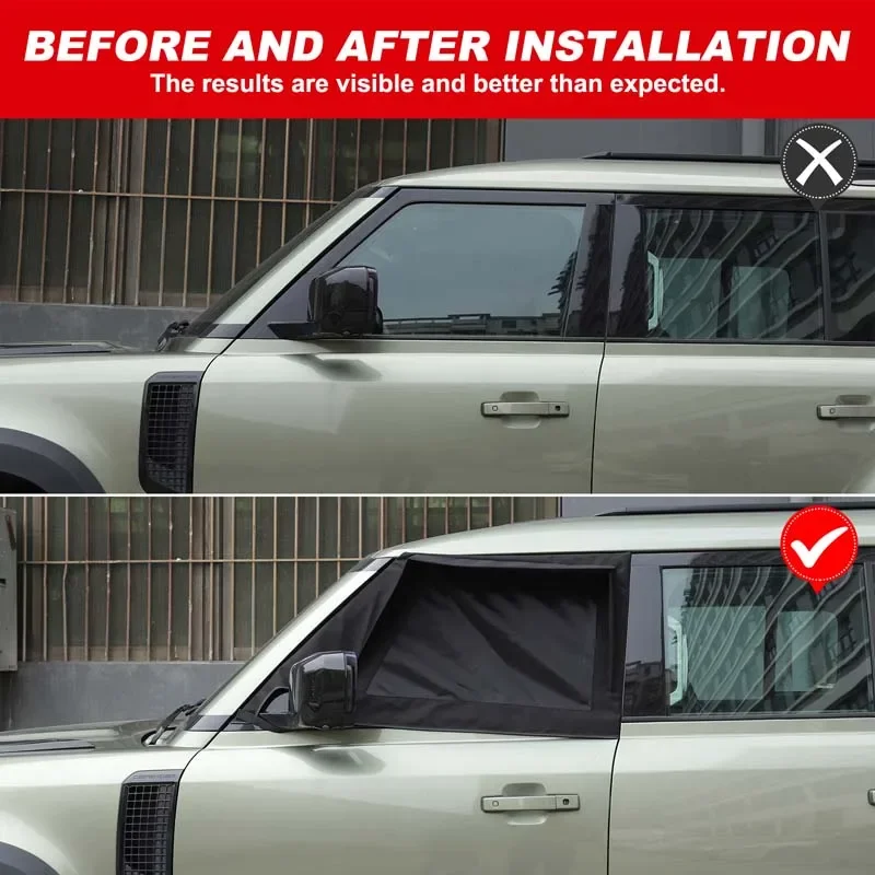 

For Land Rover Defender 90 110 130 2020-2025+ Car window sunshade anti-insect cover automobile Car protection accessories