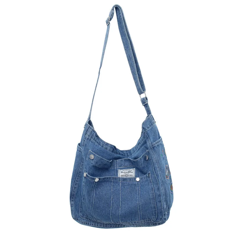 

Shoulder Denim Versatile Bag One Large Capacity Crossbody Casual Handbag For Woman High-Quality Messenger Luxury Fashion Classic