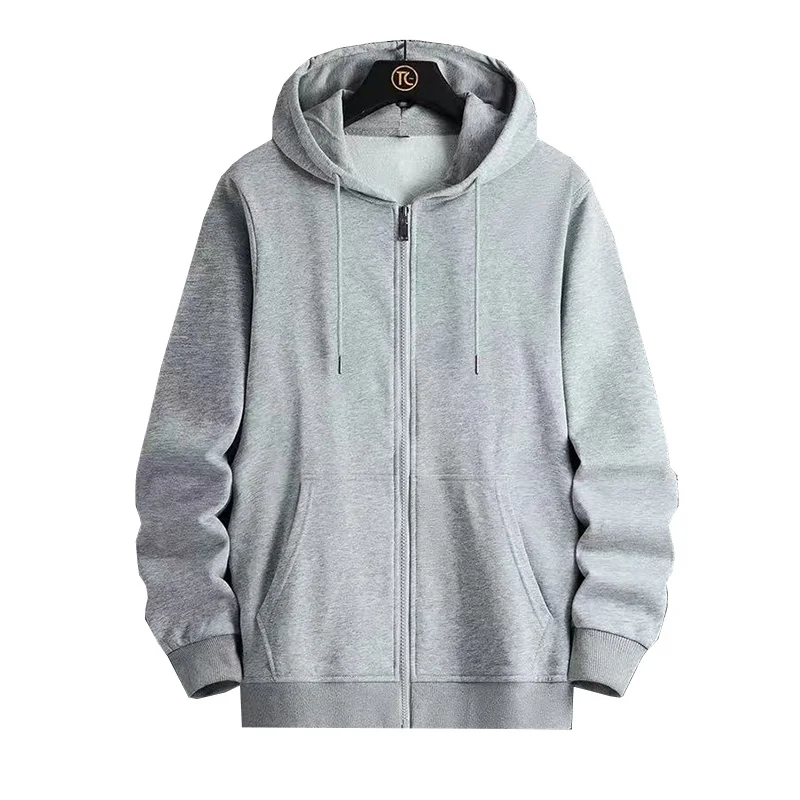 

2025 Men's New Long Sleeve Hooded Sweatshirt Fashion Casual Male Outfit Sportwear Zipper Hoodies Autumn Winter Loose Fit Clothes