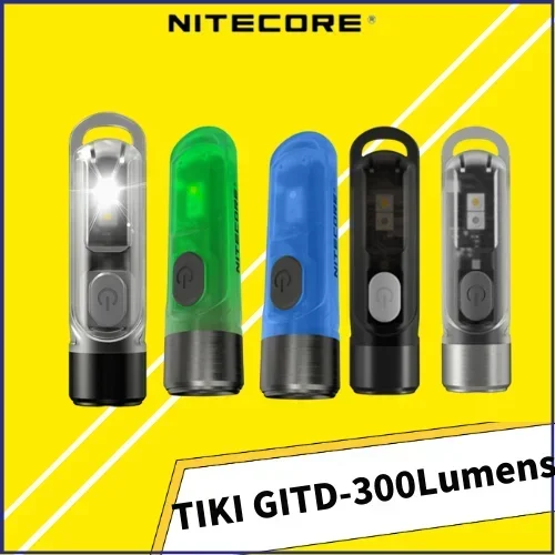 NITECORE TIKI Keychain Light 300Lumens USB Rechargeable Built-in battery Super Bright EDC Mini LED Flashlight