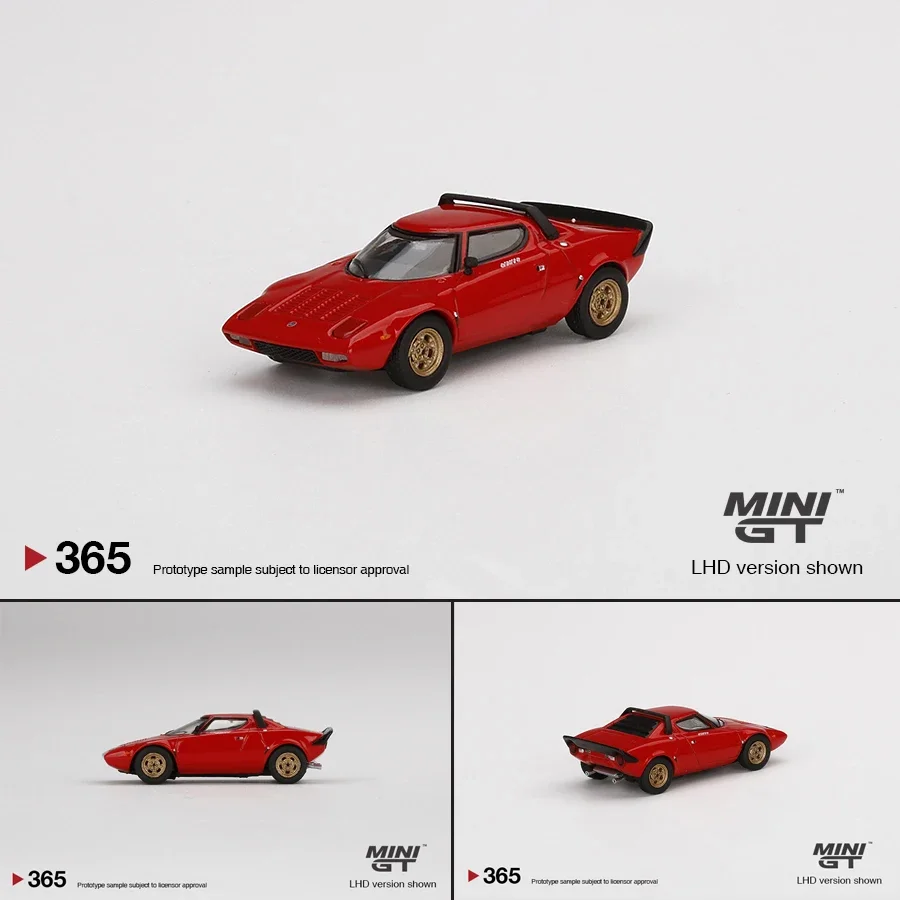 Mini gt 1:64 stratos hf stradale rosso arancio legierung modell auto #365 lhd