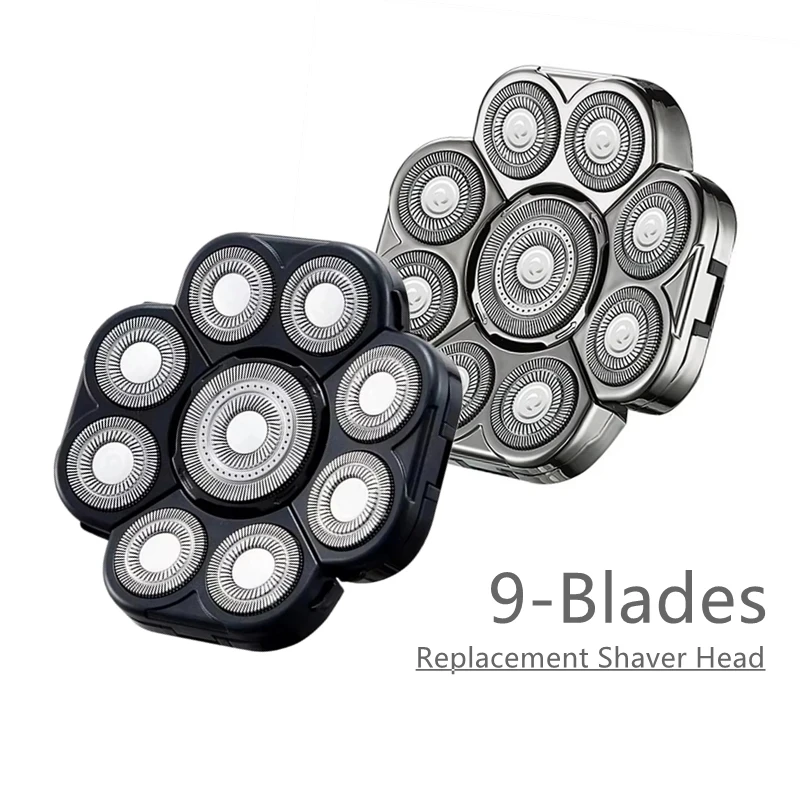 9D Razor Replacement Head, Universal Replacement Blade Head, 9-blade Men's Electric Razor, Men's Electric Razor Premium Parts