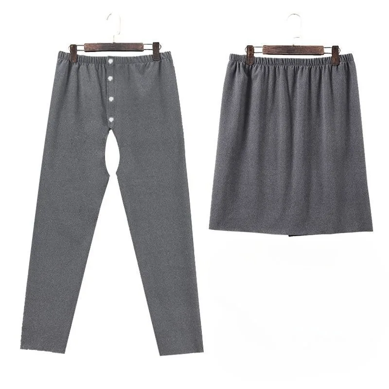 ‌ Pantaloni per incontinenza in pile termico aperture laterali facile accesso comfort regolabile indossare cura senior biancheria intima invernale calda uomo donna