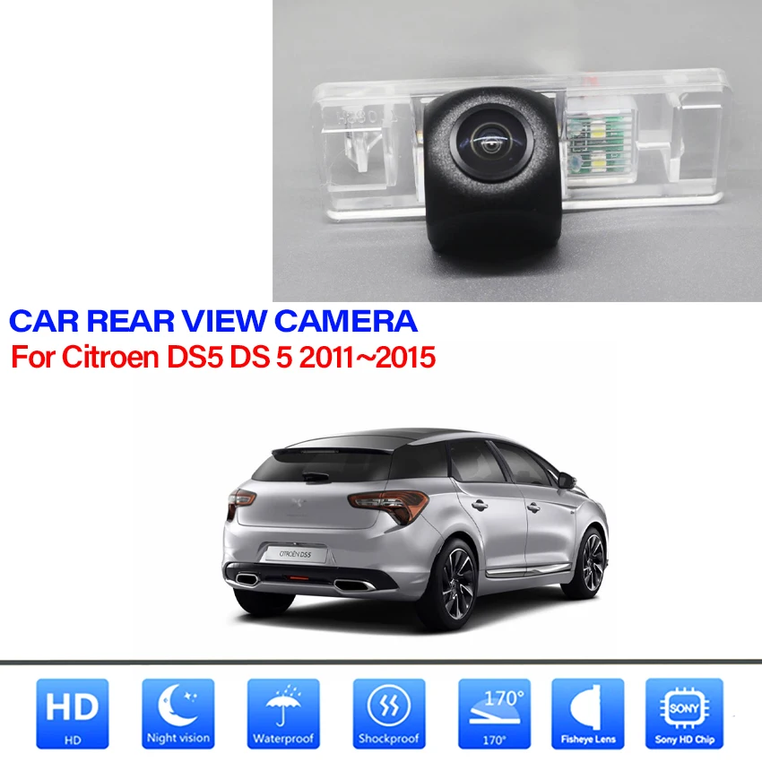 Car Reversing Parking Camera For Citroen DS5 DS 5 2011 2012 2013 2014 2015 CCD Full HD Night Vision License Plate backup camera