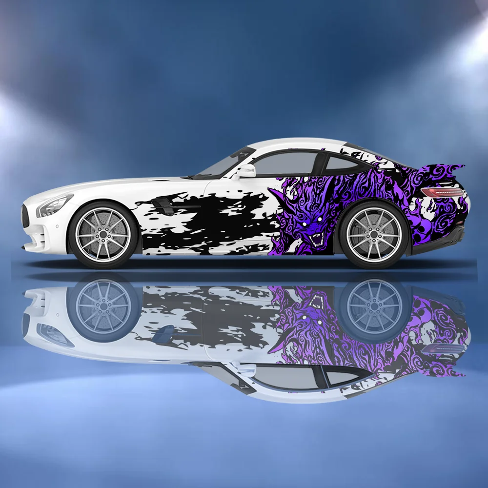 

Hell Devil Flame Impact Car Vinyl Wraps Decal Self-adhesive PVC Sticker Suitable for Trucks SUV Decoration Auto Accessories Gift