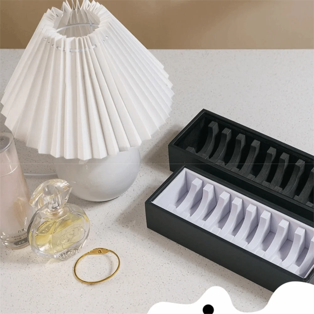 

10/40 Slots Bracelet Storage Tray No Lid PU Leather Bangle Holder Flat Bottom Detachable Bracelet Display Plate Jewelry Shop