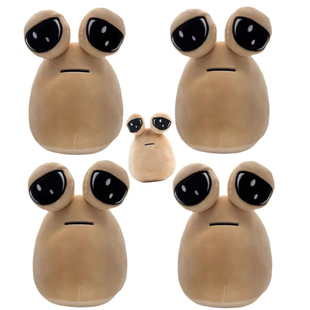 My Pet Alien Pou Cartoon Plush Toys para Crianças, Jogo de Anime, The Mat, Item Popular, Kawaii, Aniversário, Presentes de Natal, 1 Pc, 4Pcs, 22cm, Mais Recente