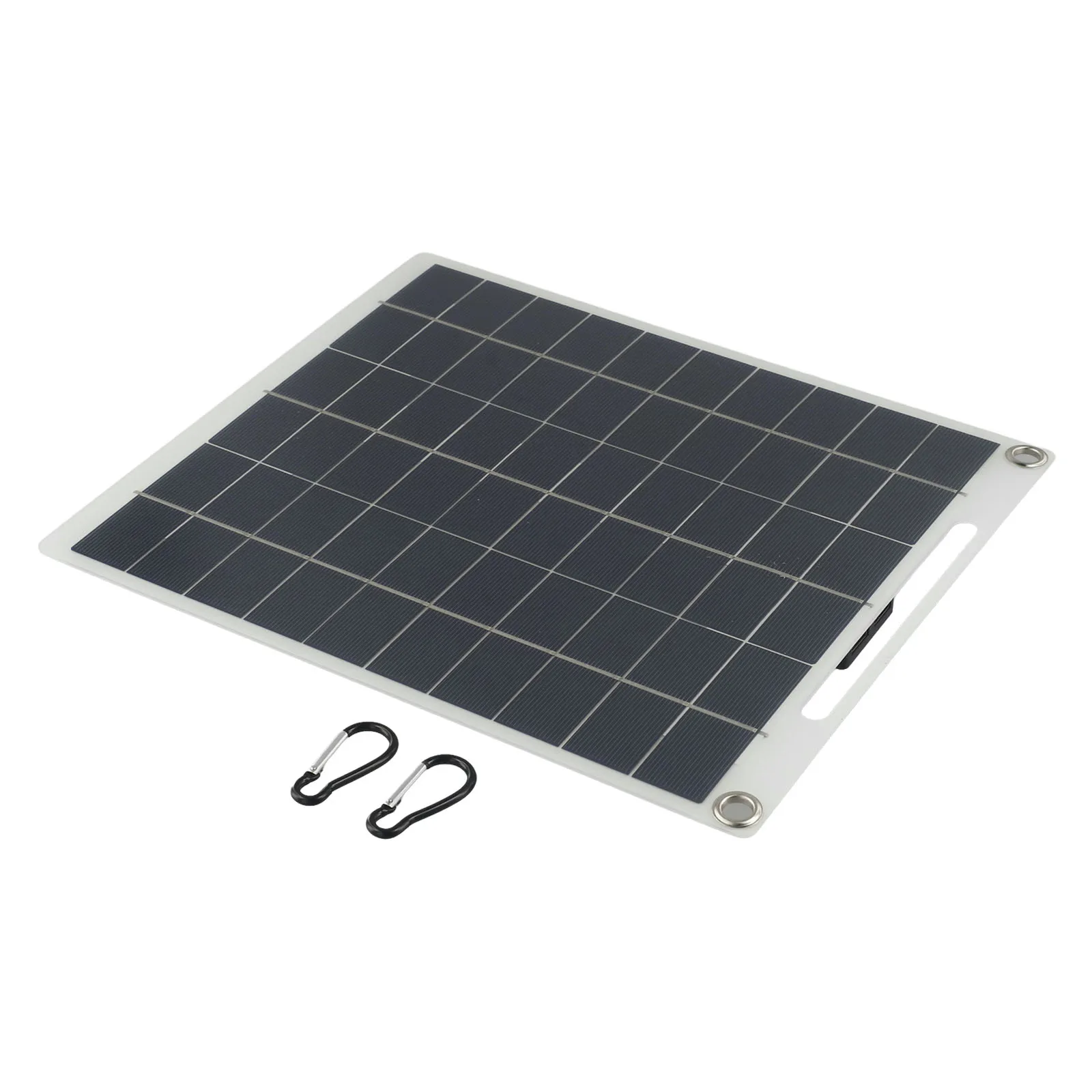 

30W Solar Charger Dual USB Solar Charger High-efficiency Polycrystalline Silicon Waterproof For Outdoor Use Charging 5V Devices