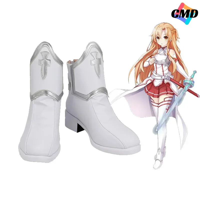 Cos Sword Art Online SAO Yuuki Asuna Anime Customize Cosplay Shoes Boots