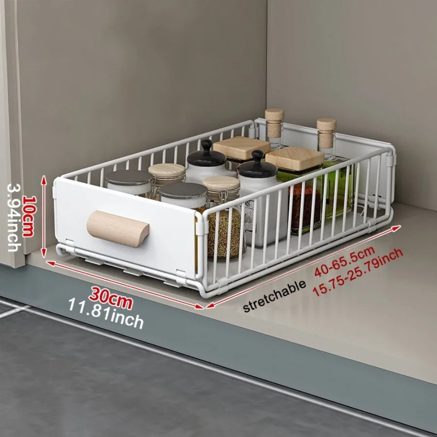 

Drawer shelves multifunctional pullout storage rack storage cabinet slide drawer basket for easy access