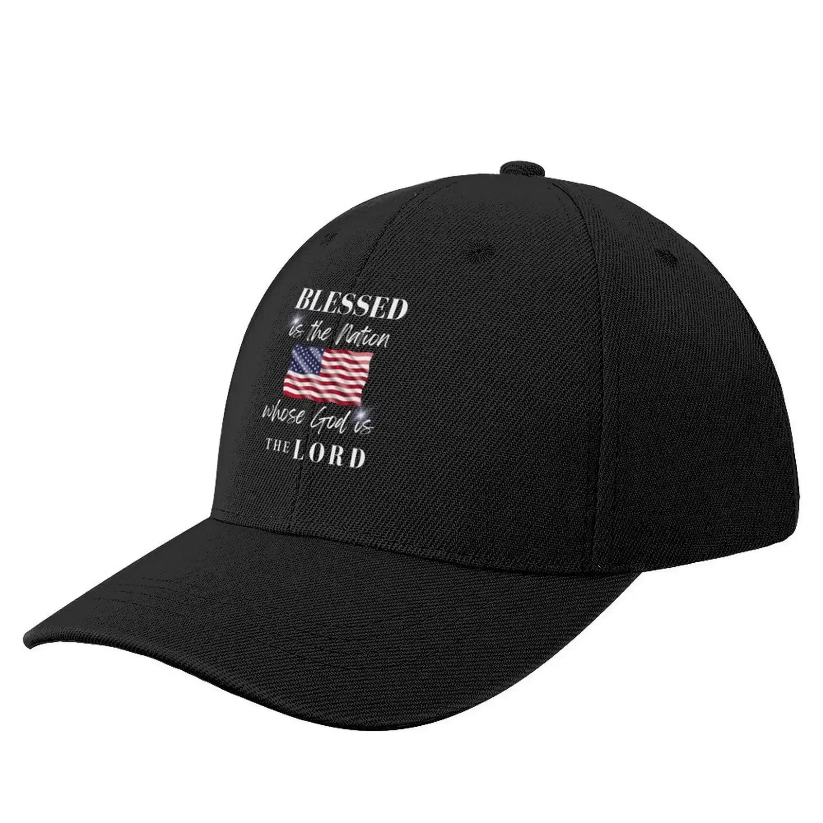 

Blessed is the Nation Whose God is The LORD Baseball Cap custom caps Bobble Hat hats on offer Women's Men's