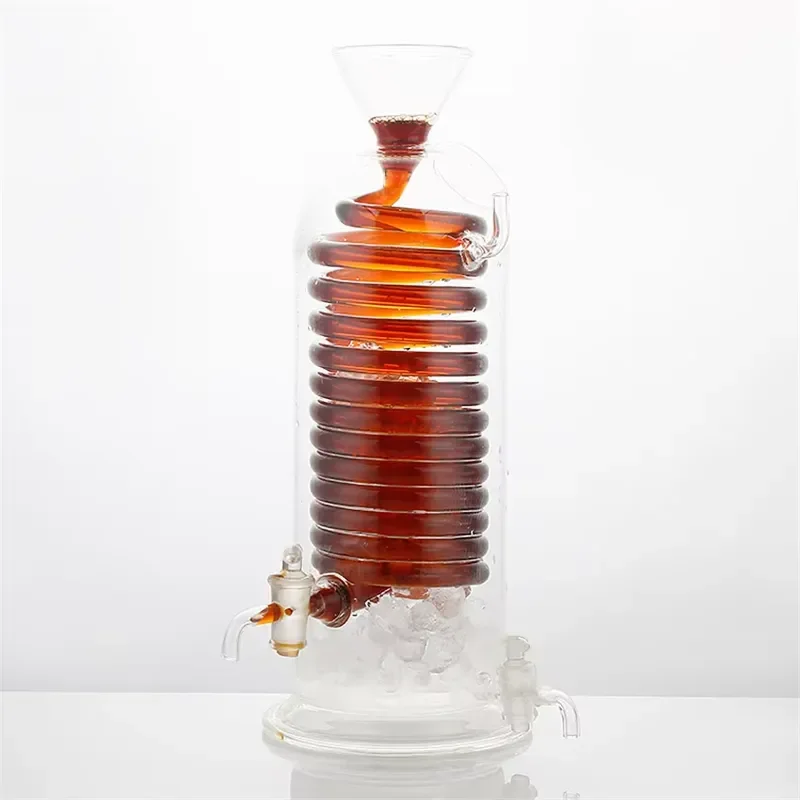 250ml Glass Cold Brew Coffee Maker Water Drop Dripper Espresso Machine Barista Tool for Iced Coffee Brewing at Home or Office