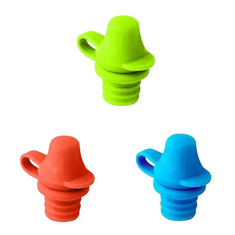 NALFI-10Pcs Portable No Spill Silicone Bottle Topper Spout Adapter With Water Leak Proof Bottle Bottle Topper Spout