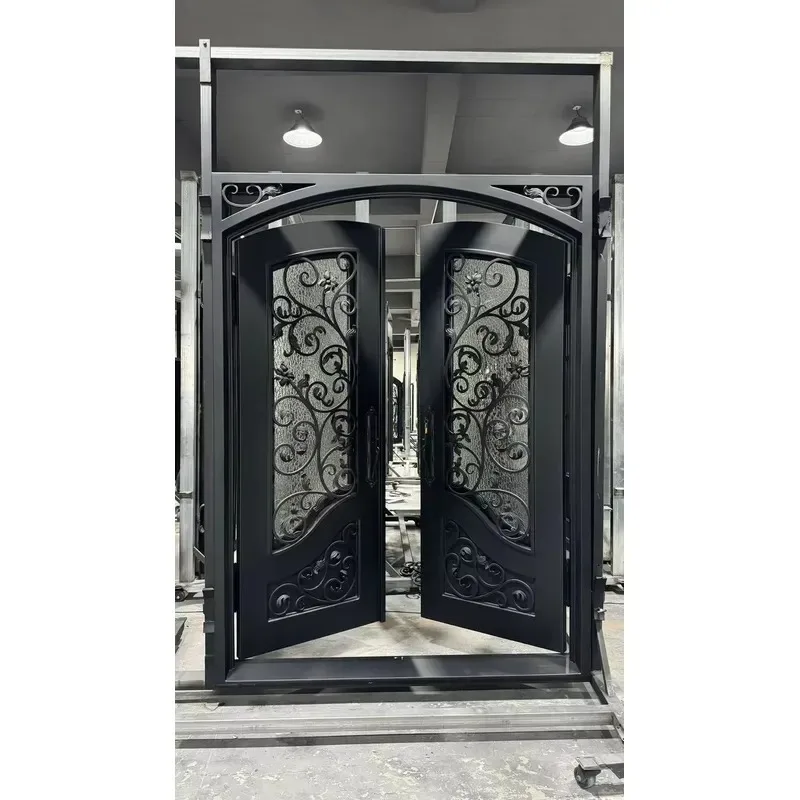 Fast Delivery Stock Wrought Iron Doors, three standard sizes and five popular color options
