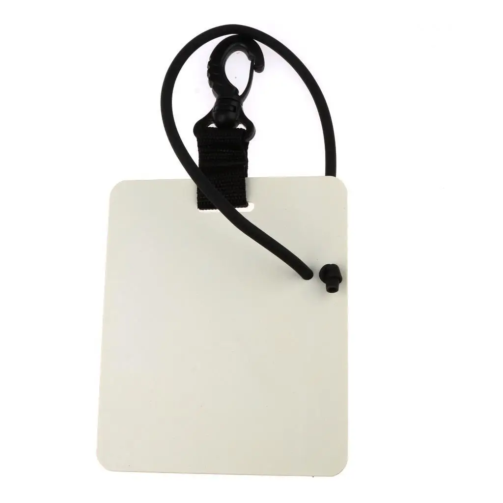 Tablero de pizarra para escritura subacuática de buceo con clip giratorio y lápiz