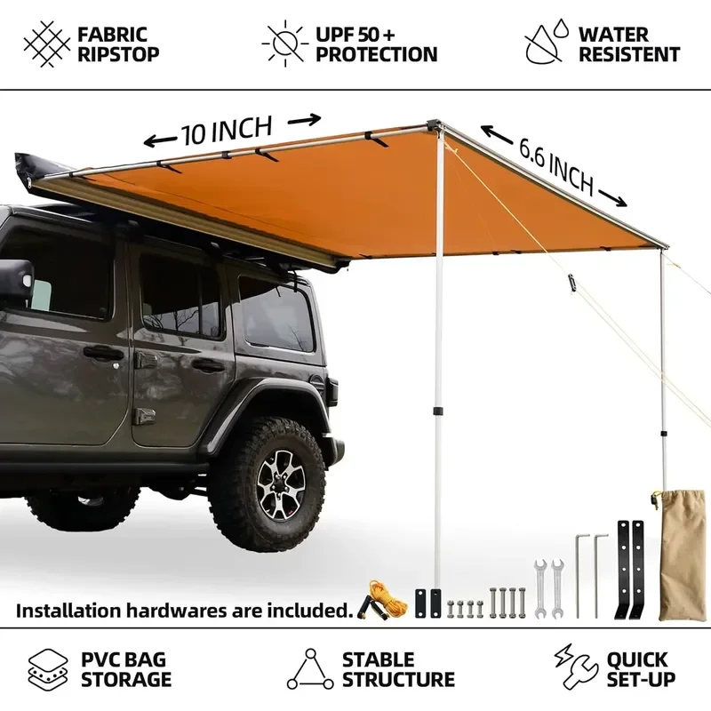Universal Out Door Car Side Awning Sunshade Canopy Side Tent Car Sun Protection Vehicle Side Roof Awning Roof Tent for