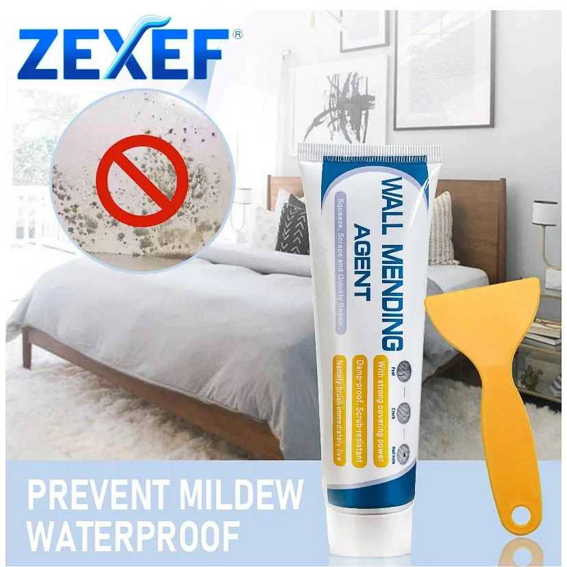 ZEXEF 100g Wall Mending Agent Wall Repair Cream With Scraper Paint Valid Mouldproof Quick-Drying Patch Restore