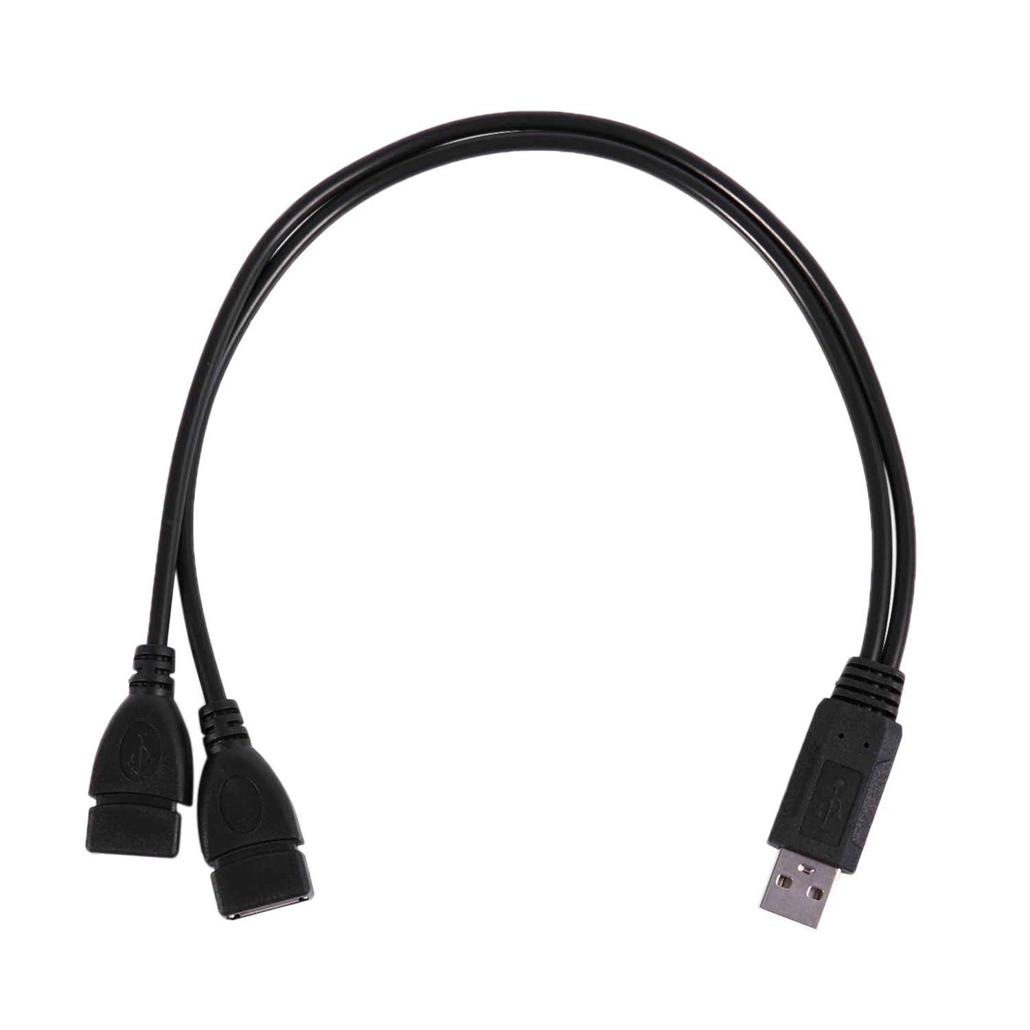 

USB 2.0 A Male To 2 Dual USB Female Jack Y Splitter Hub Power Cord Adapter Cable