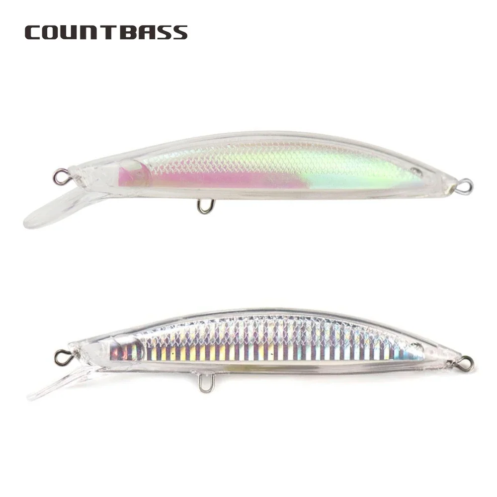 

Countbass 10Pcs Blank Hard Baits 80mm/3.2" 6.1g/0.22oz, 100mm/4" 11.4g/0.4oz, 120mm/4.7" 19.7g/0.69oz Unpainted Lure bodies