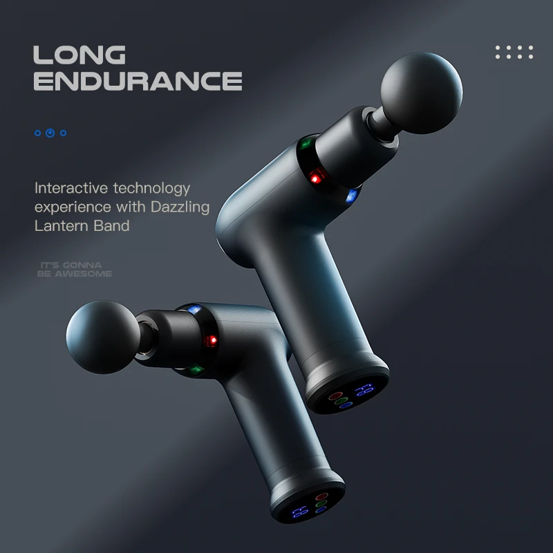 SANLEPUS-쿨 LED 라이트 마사지 건, 핫 압축 전기 마사지기, 깊은 근육 조직, 목, 바디 및 등 이완