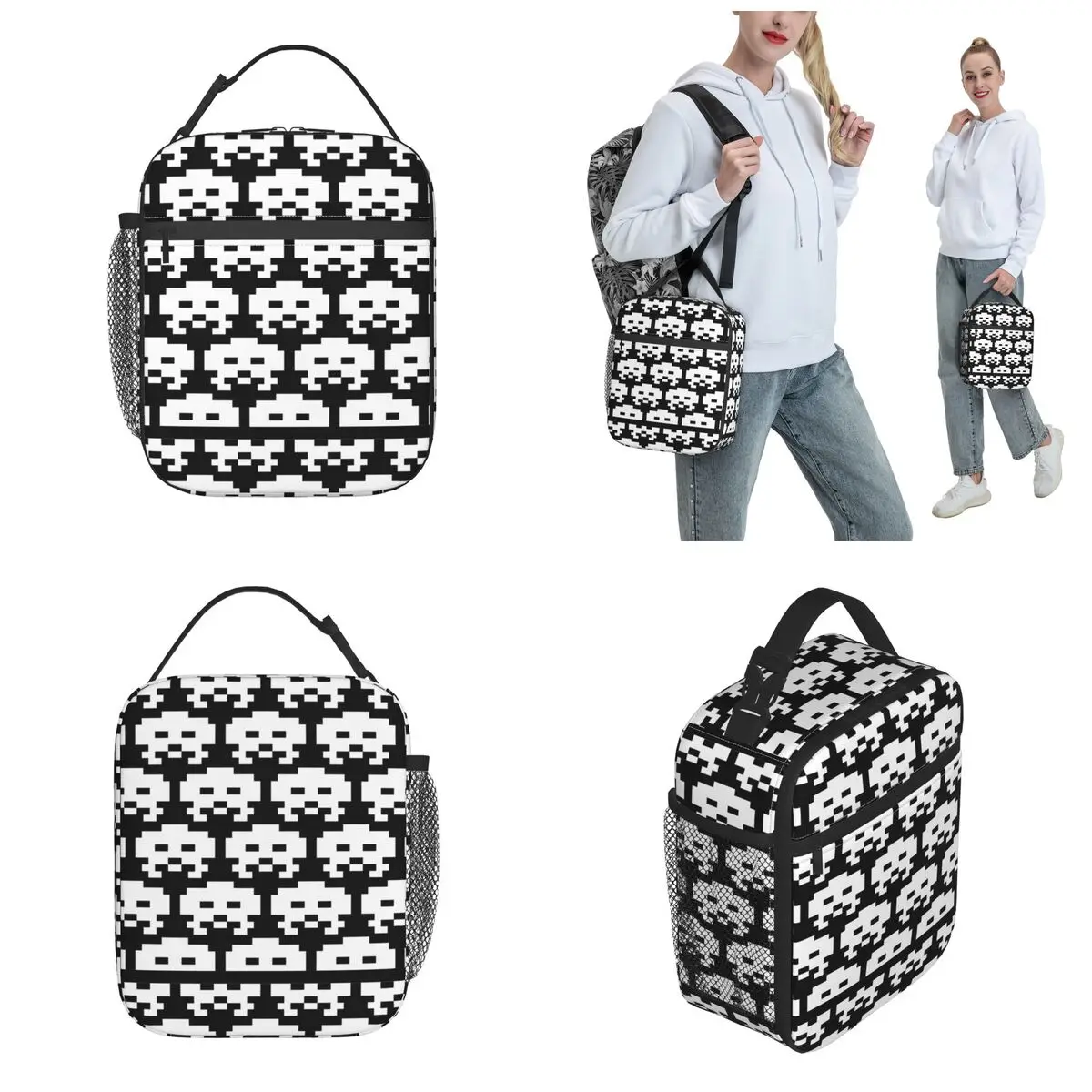 Space Invaders Merch Insulated Lunch Bag For Work Video Game Food Box Leakproof Thermal Cooler Lunch Boxes