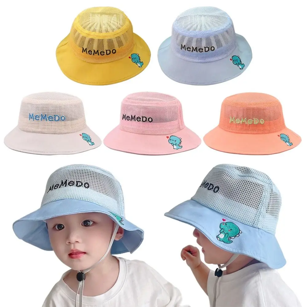 

Anti-UV Mesh Kids Fisherman Hat Cotton Multiple Colors Bucket Hat Sun Protection Cap Girls
