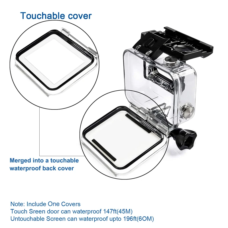 Underwater Diving Waterproof Case For Go Pro GoPro 5 6 7 Hero Black Protective Cover Housing Mount with Filter Accessory