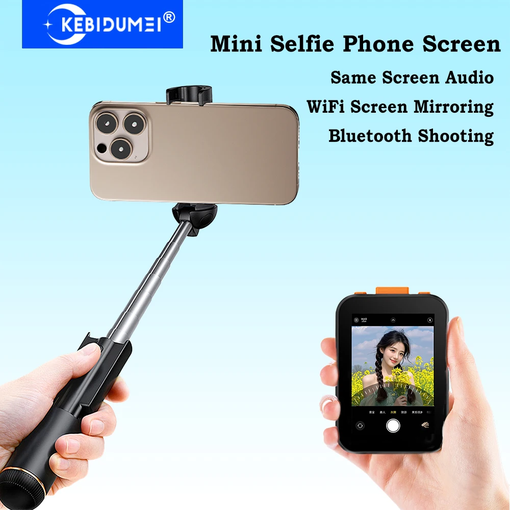 

Mini Selfie Phone Screen Phone Vlog Self Timer Monitor Screen Projection Bluetooth Remote Control Photography Outdoor Travel