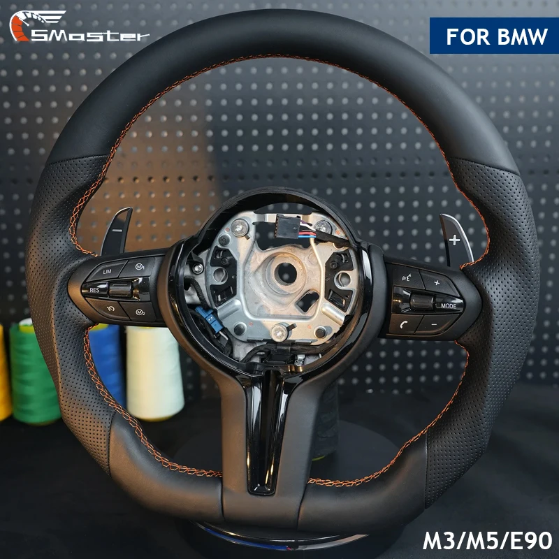 

Внутреннее обновление M Спортивное кожаное рулевое колесо для BMW F30 F32 F33 F20 F22 F25 F10 F01 E70 E81 M3 M5 E90 Volante
