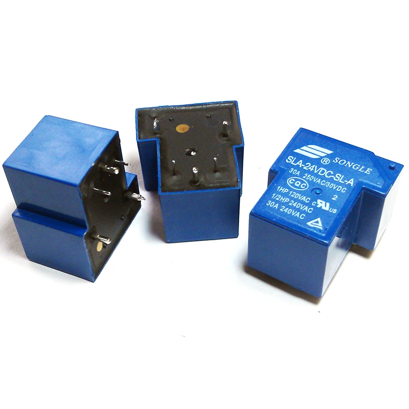 2pcs/lot 30A 5V 9V 12V 24V 36V 48V 1NC contacts 5pin sealed relay 5 feet Songle brand large current maximum 250V