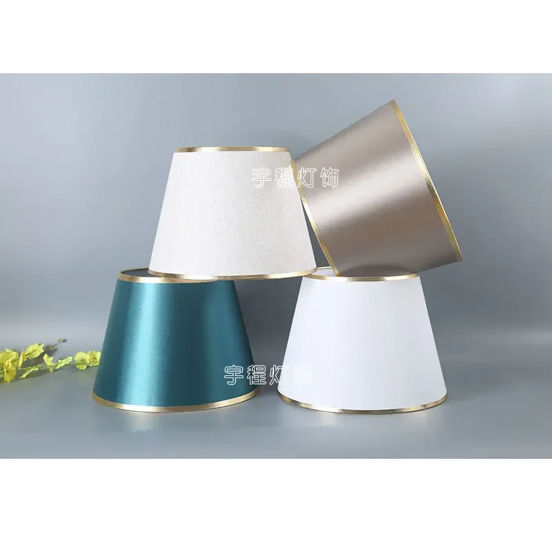 Table lamp lampshade shell cover round E27E14 linen lampshade wall lamp floor lampshade fabric DIY replacement